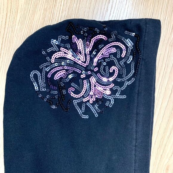 Y2K Express Track Jacket Hoodie Size M Full Zip Rhinestone Bling Trashy 00s - Picture 4 of 10